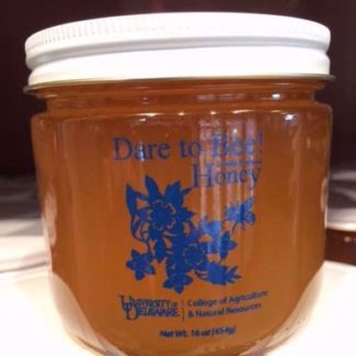 A photo of a honey jar from UD Apiary